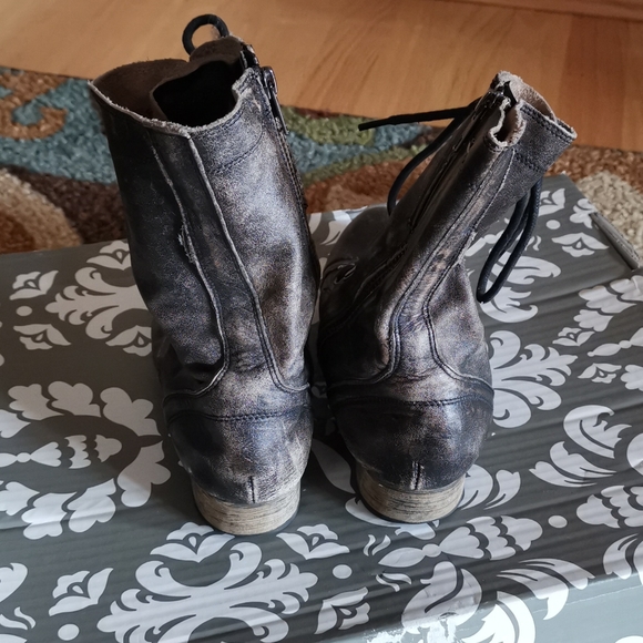 Aldo Rustic Brown Combat Boots - Picture 3 of 6